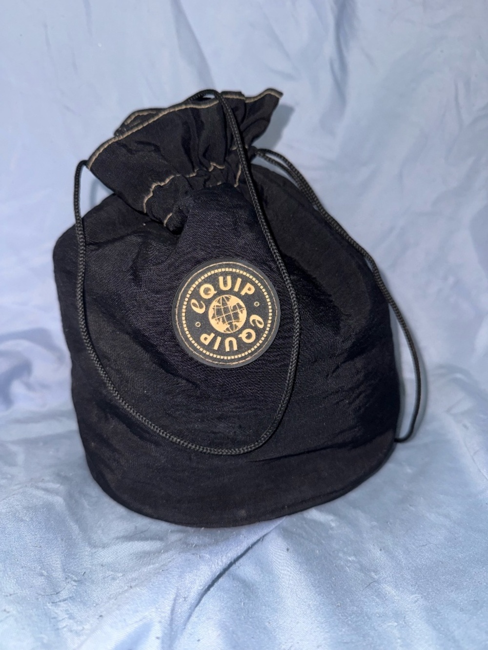 Equip Black Drawstring Bucket Travel Pouch